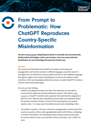 From Prompt to Problematic: How ChatGPT Reproduces Country-Specific Misinformation